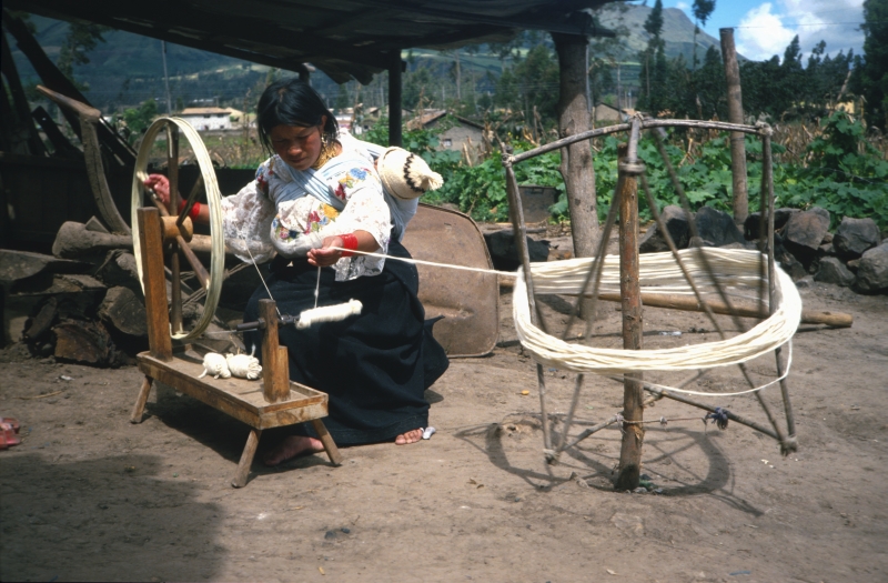 Indiofrau in Ecuador