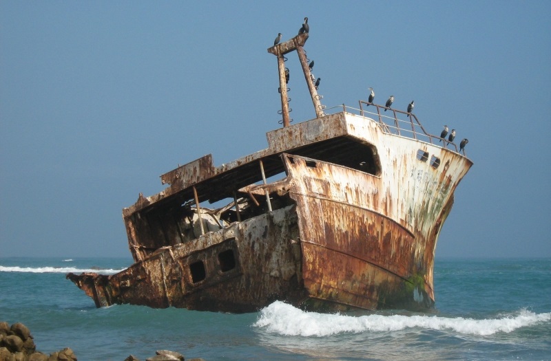 Schiffswrack am Kap Agulhas,
Südafrika